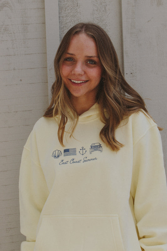 East Coast Summer Butter & Blue Hoodie