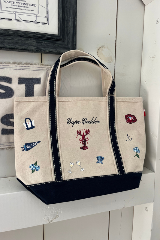 Cape Codder Embroidered & Hand Painted Shore Bag