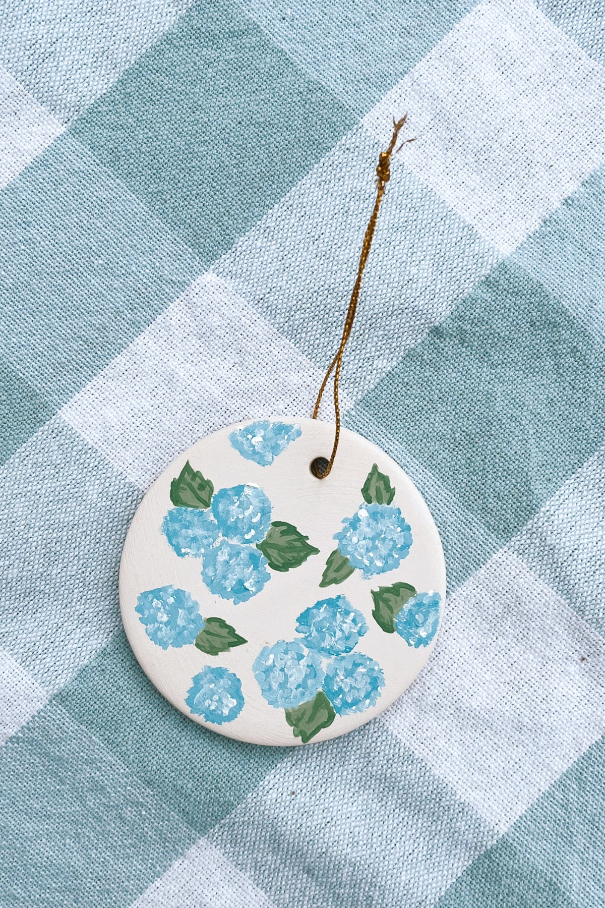 Hydrangea Hand Painted Ornament