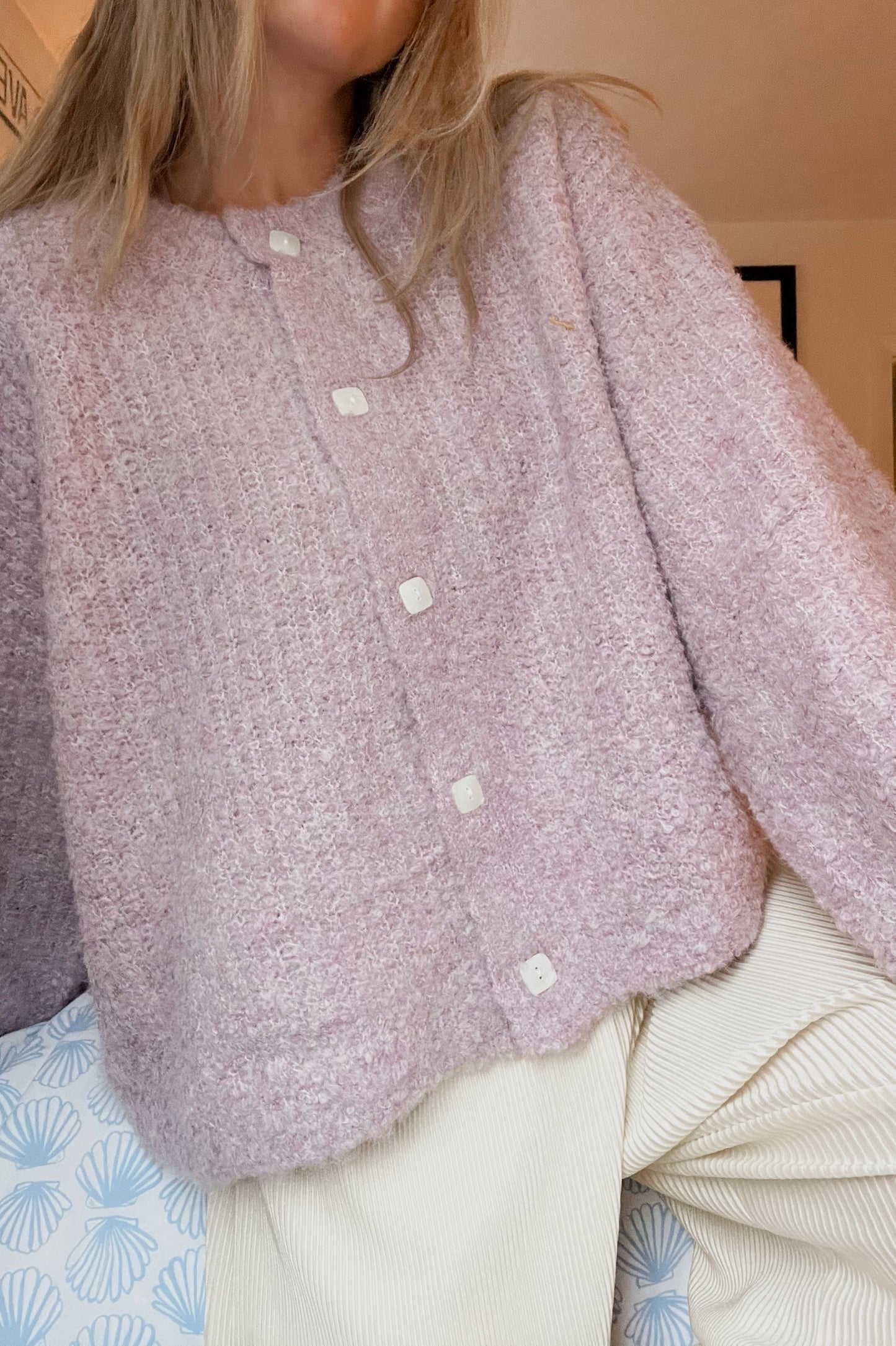 Coastal Daydream Cardigan in Blush