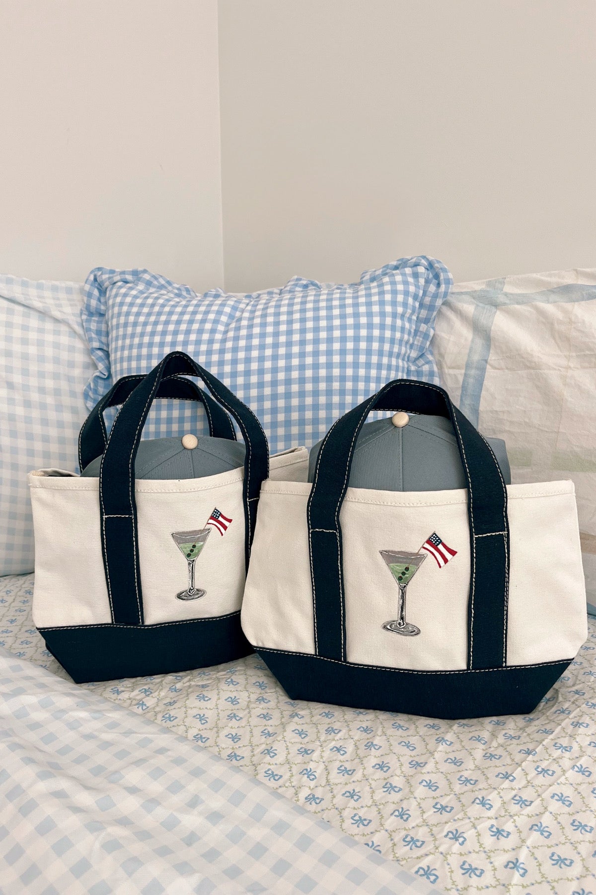Hand Painted Martini Mini Totes