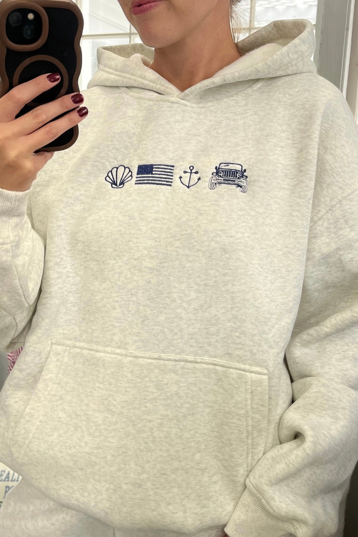 Coastal Icons Heather Gray Hoodie