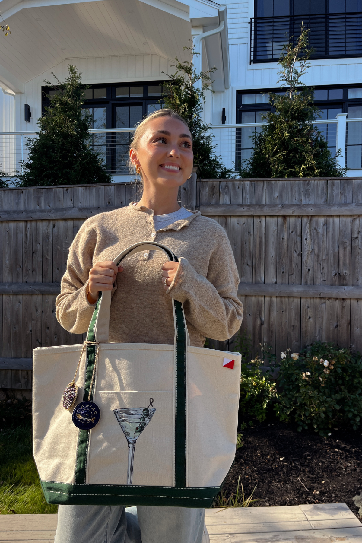 Martini Hand Painted Shore Bag (Large)