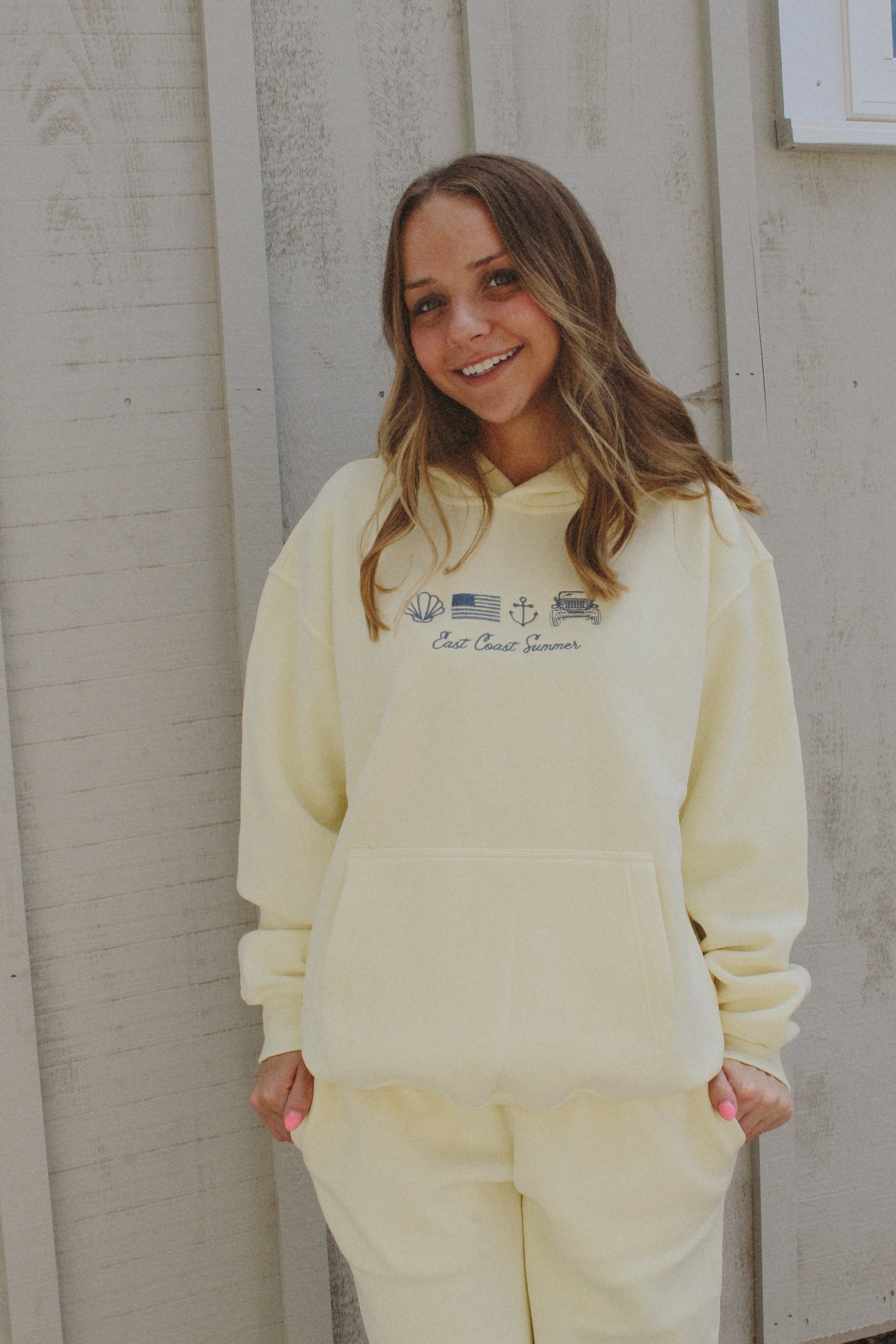 East Coast Summer Butter & Blue Hoodie