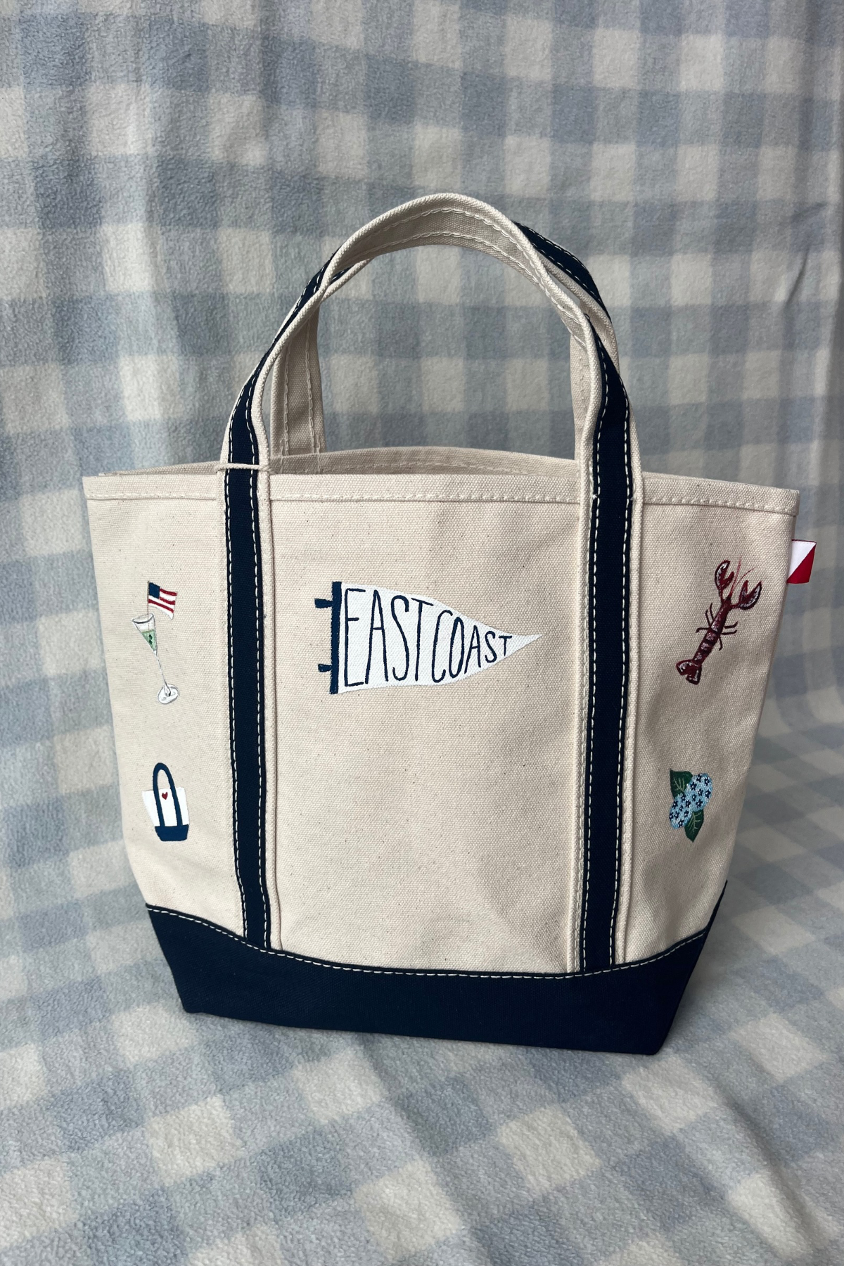 East Coast Pennant Hand Painted Tote