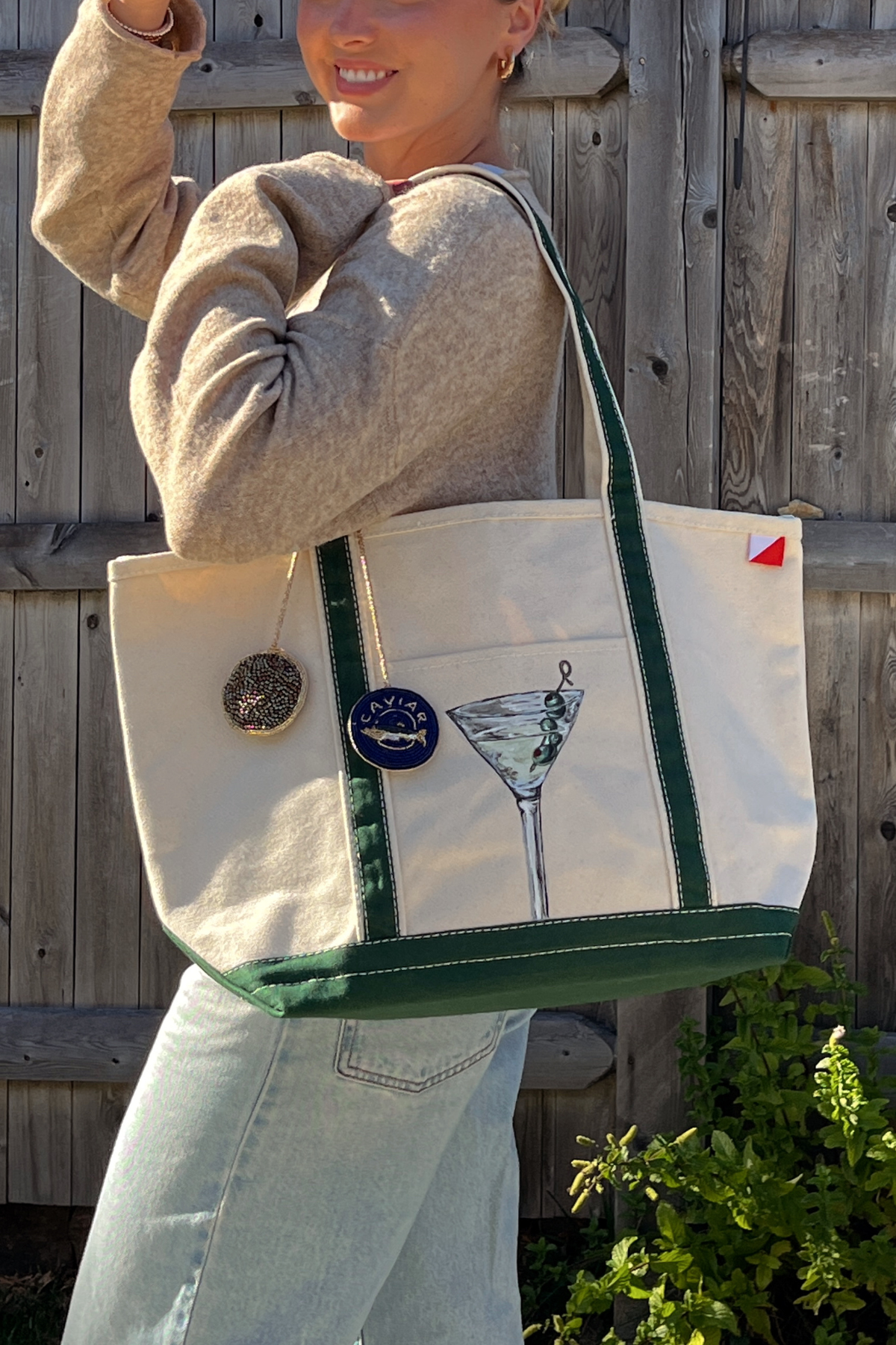 Martini Hand Painted Shore Bag (Large)