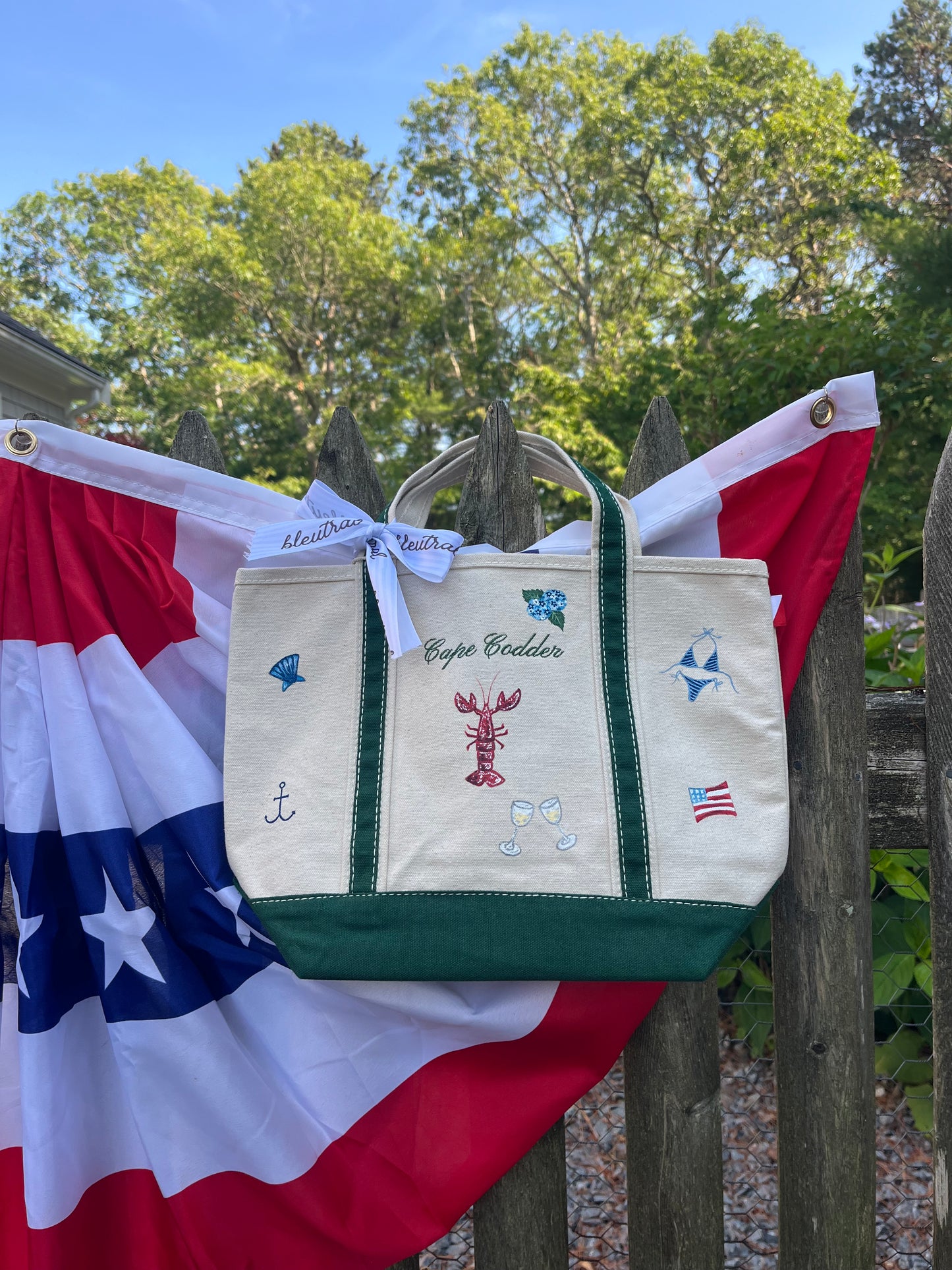 Cape Codder Embroidered & Hand Painted Shore Bag