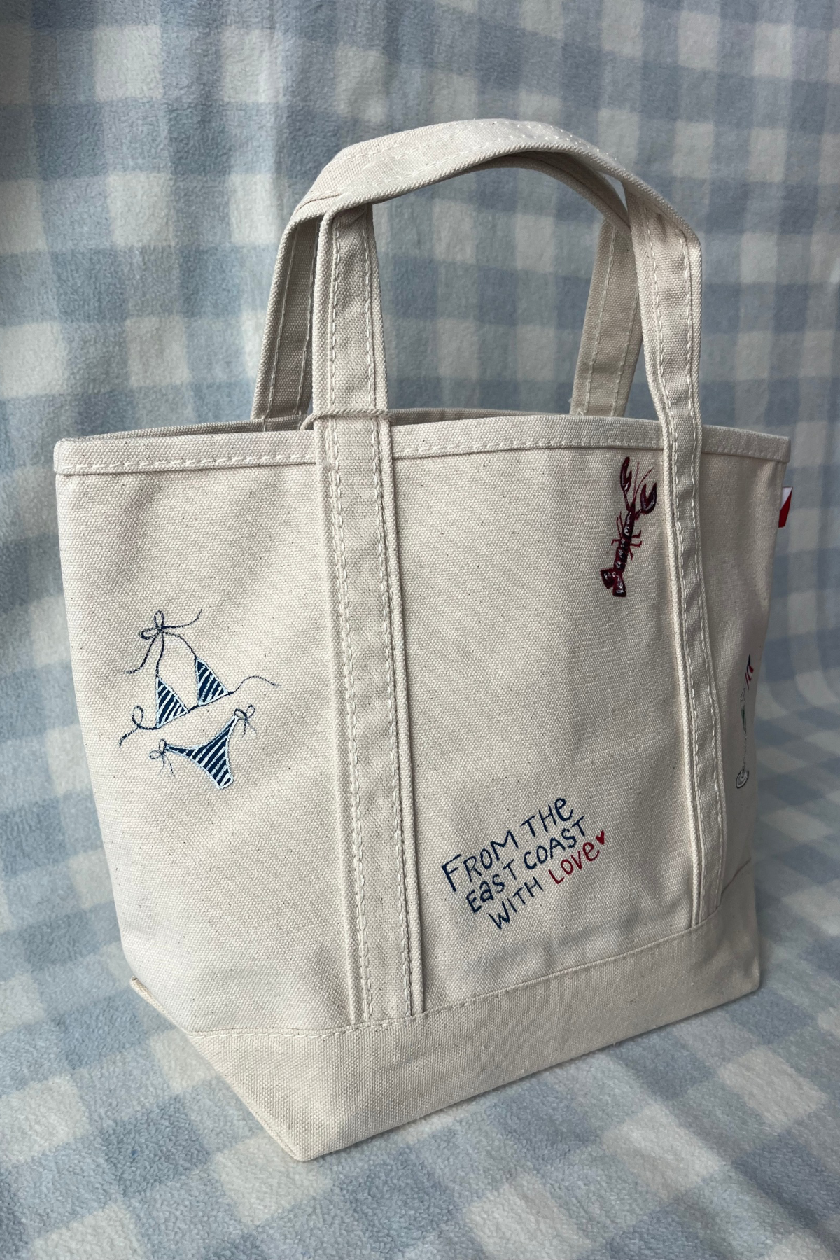 From the East Coast, With Love Hand Painted Tote