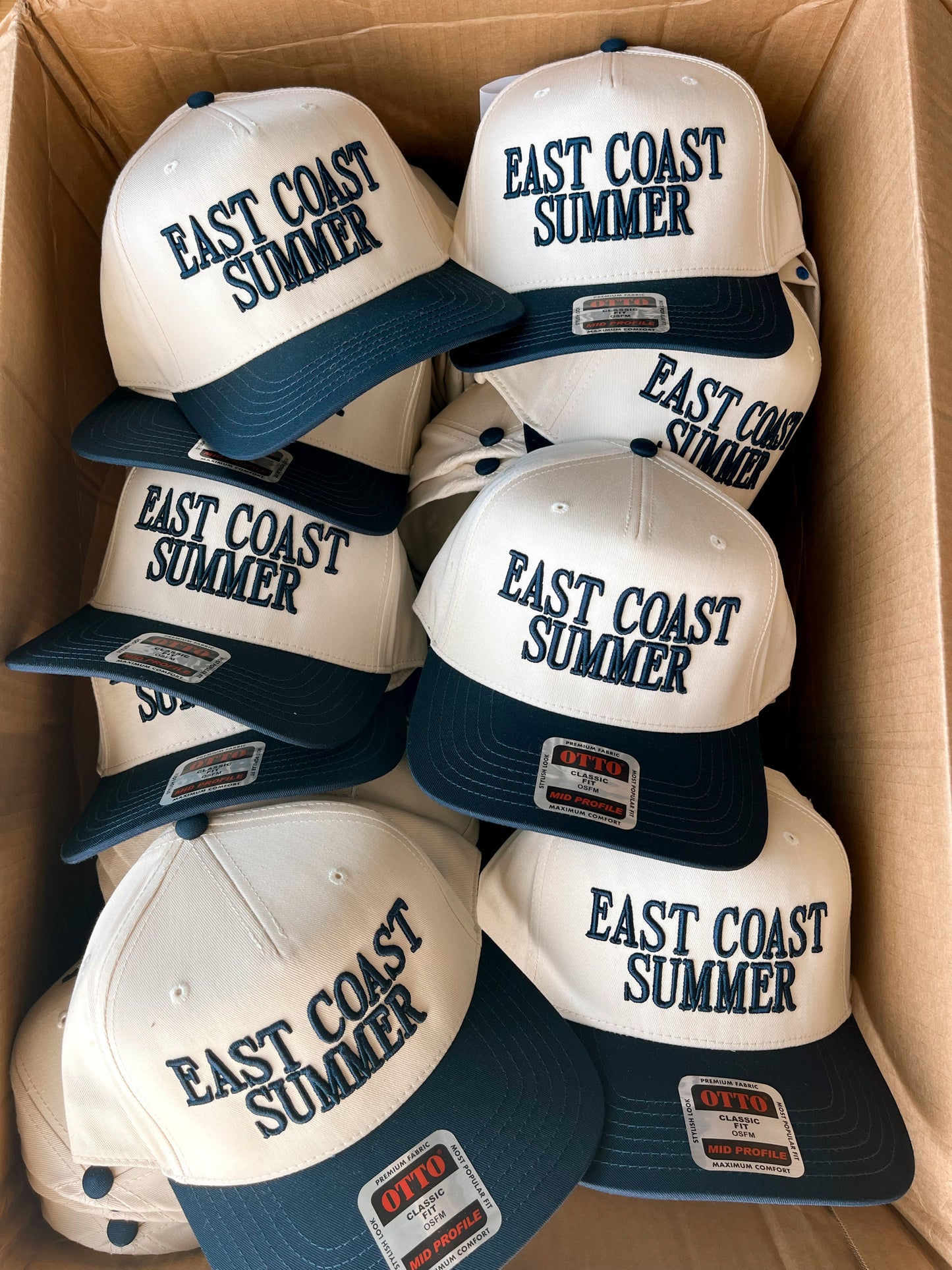 East Coast Summer Puff Embroidered Trucker