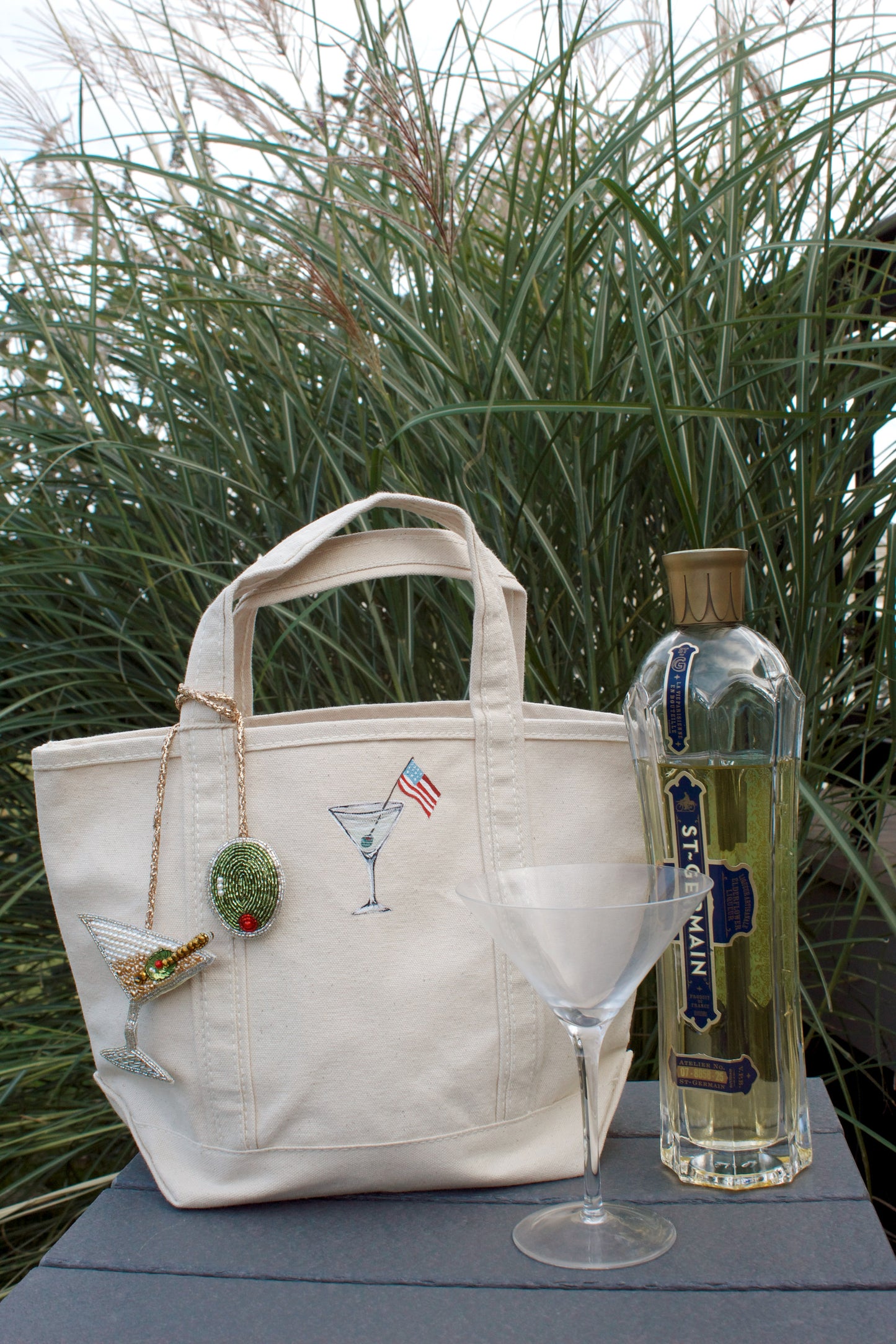 Martini Original Hand Painted Tote Bag