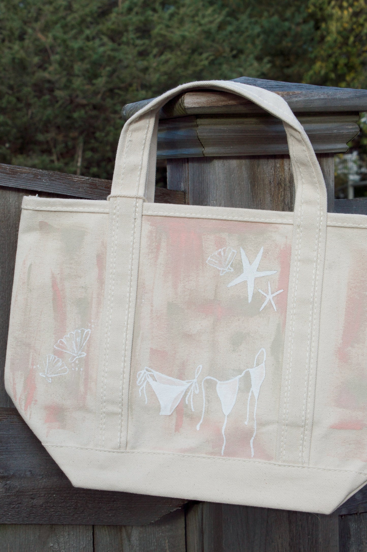 Summer Days Hand Painted Shore Bag