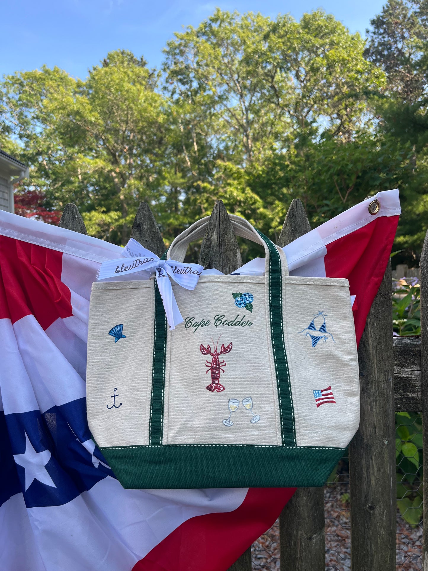 Cape Codder Embroidered & Hand Painted Shore Bag