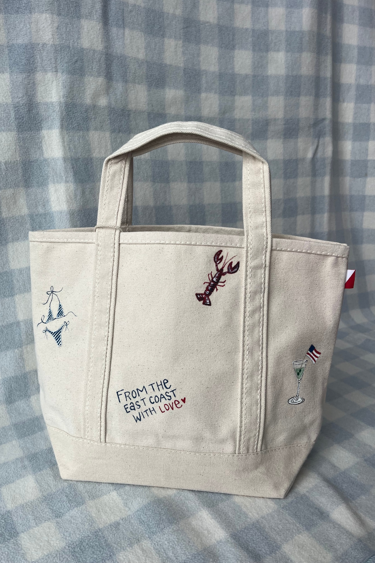 From the East Coast, With Love Hand Painted Tote