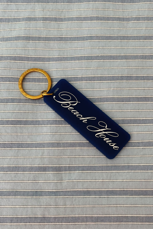 Beach House Keychain Royal Blue