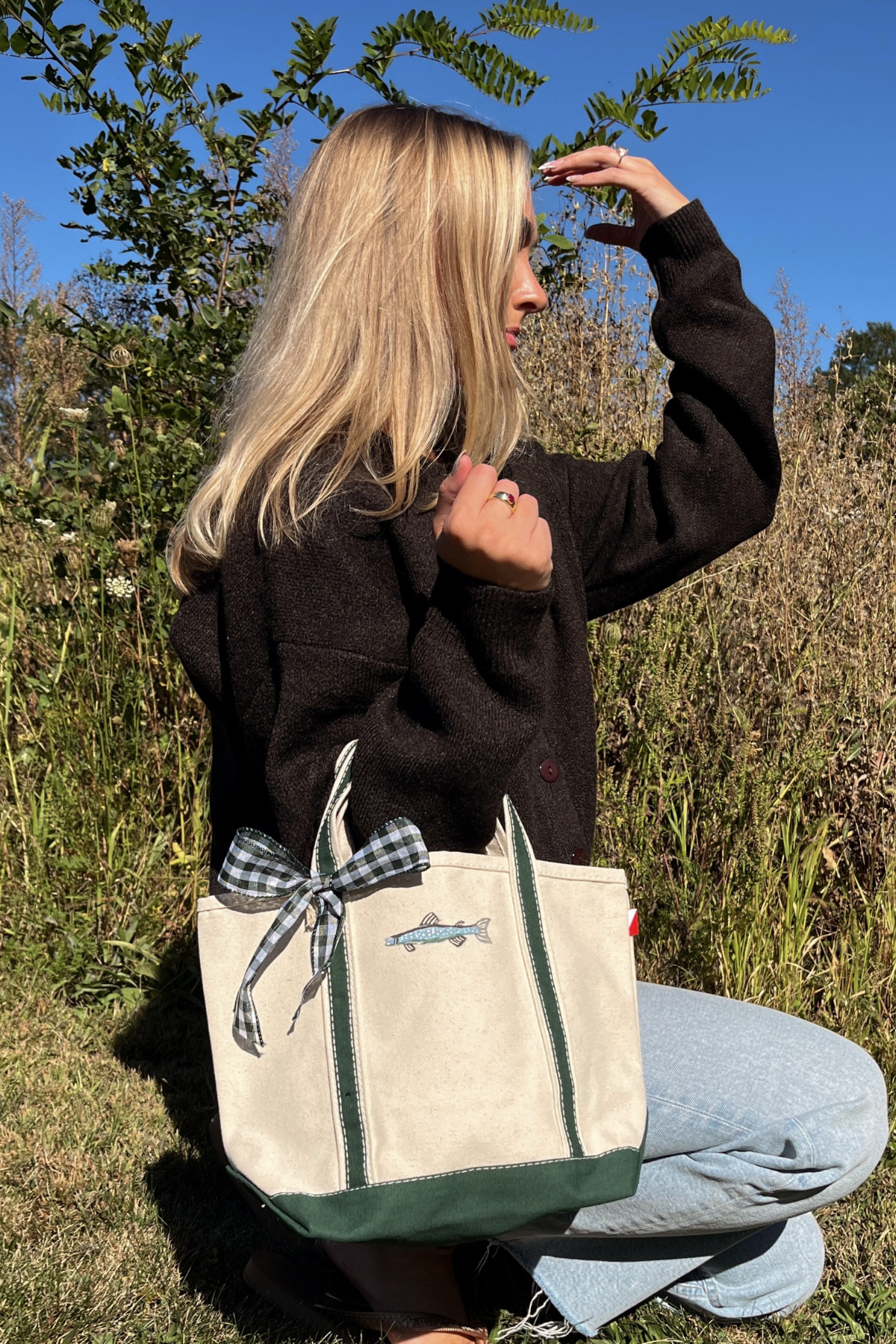 Fisherman Original Hand Painted Shore Bag