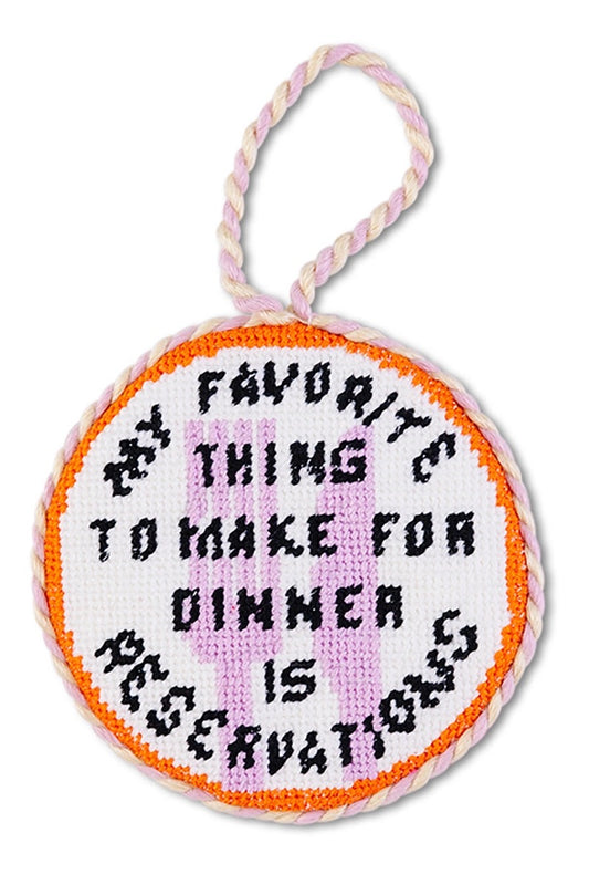 Reservations Needlepoint Ornament