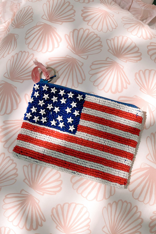 USA Beaded Coin Purse