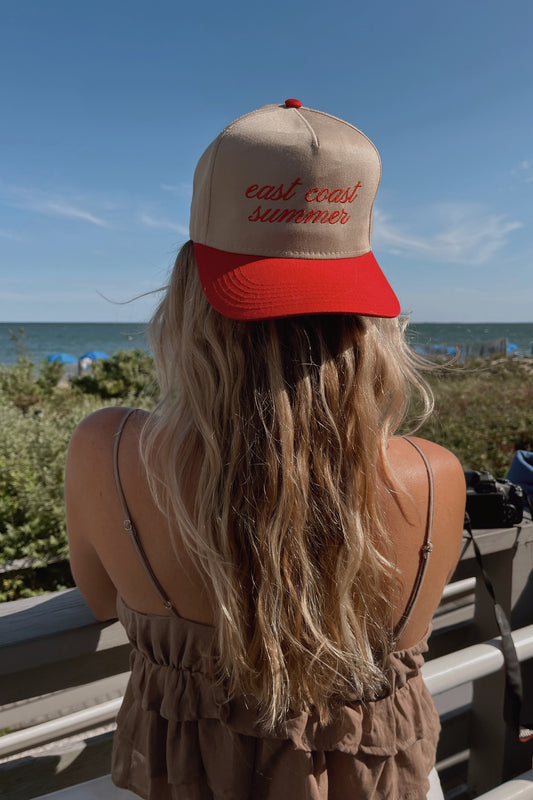 East Coast Summer Red/Khaki Trucker