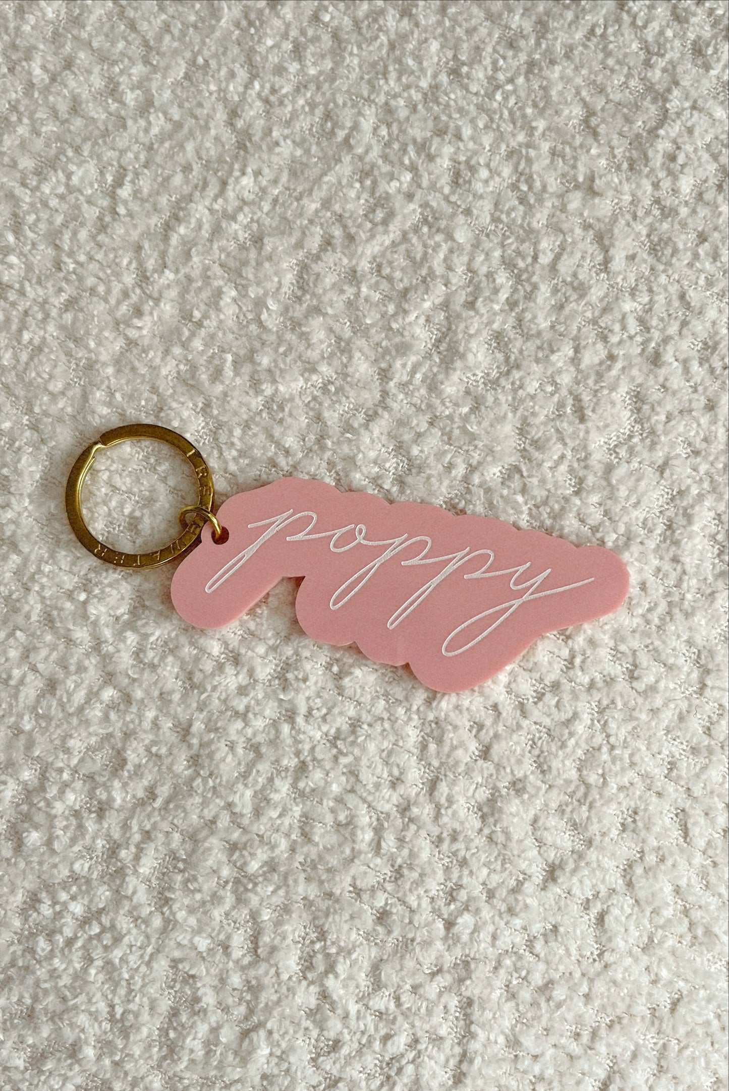 Poppy Pink Keychain