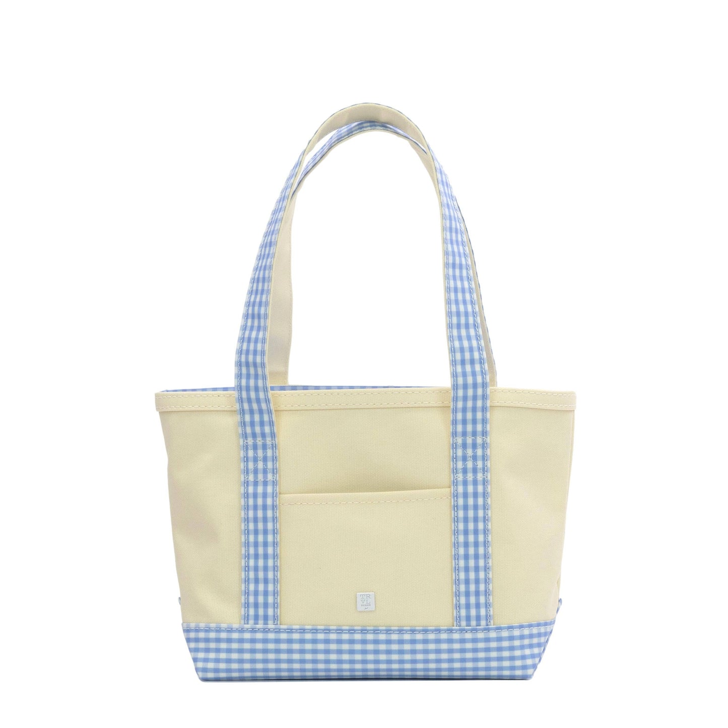 Coated Canvas Mini Tote - Blue Gingham