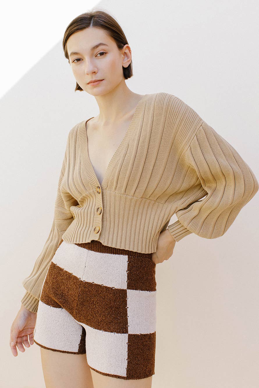 Ribbed Knit Cardigan