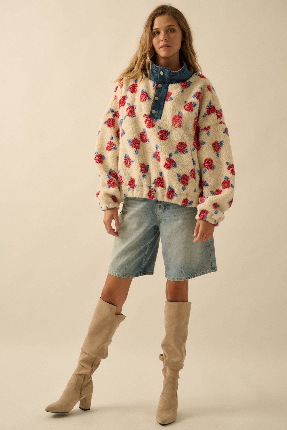 Nights at Nubble Denim Sherpa