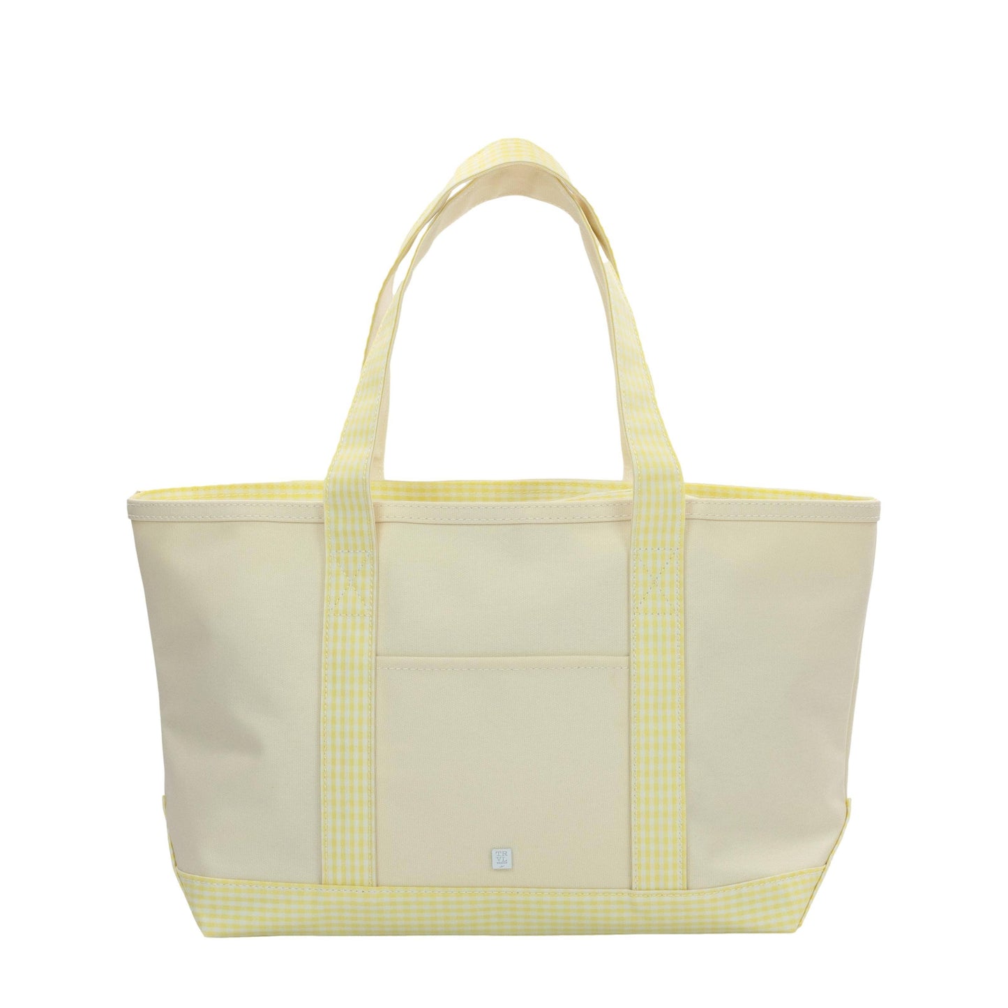 Coated Canvas Medium Tote - Yellow Gingham