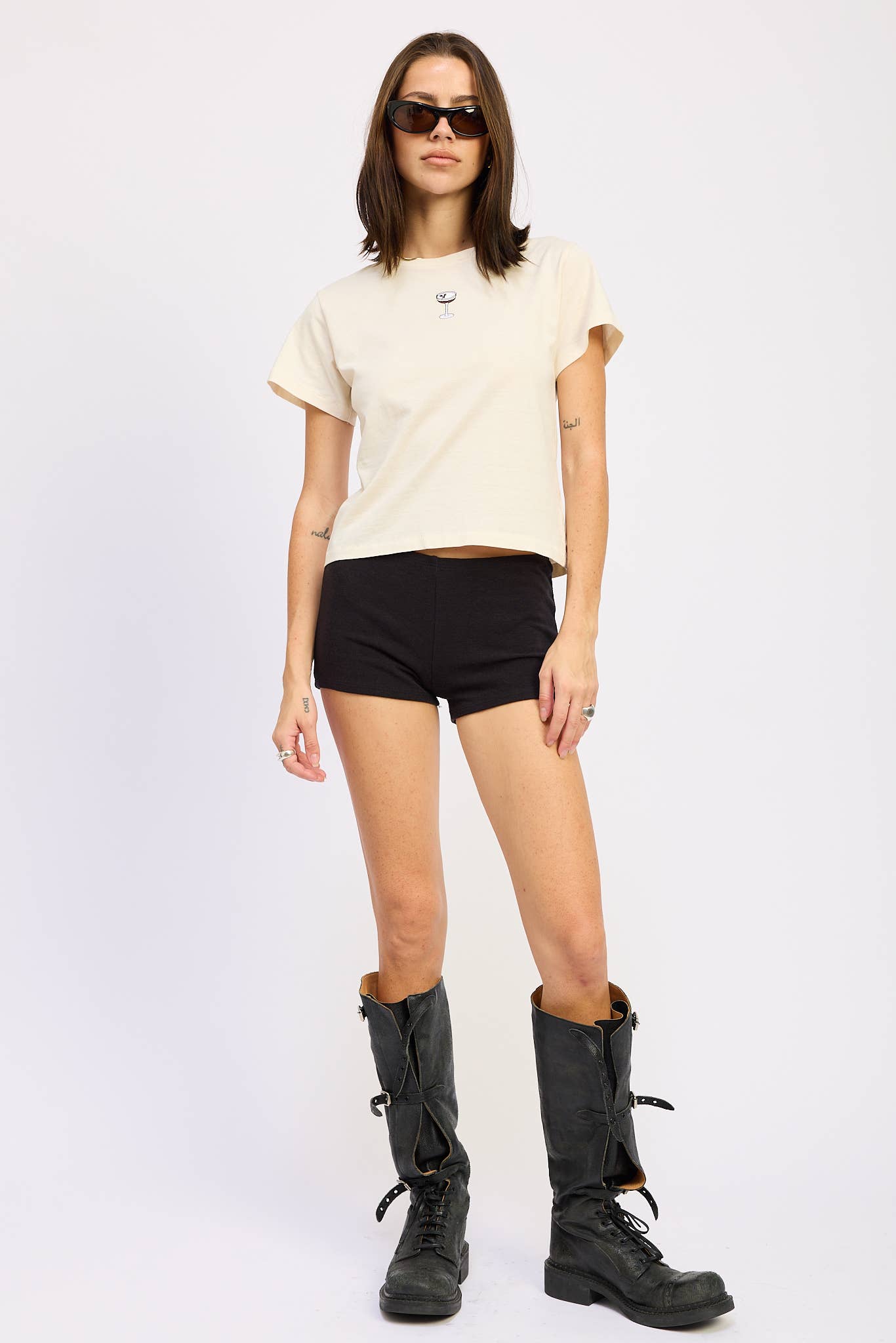 Espresso Martini Embroidered Baby Tee