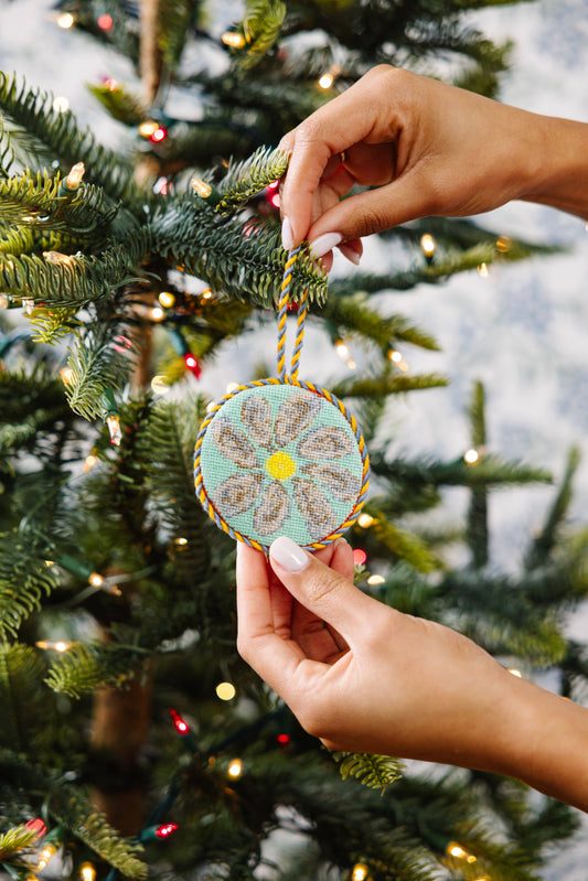 Needlepoint Icon Ornament - Oyster