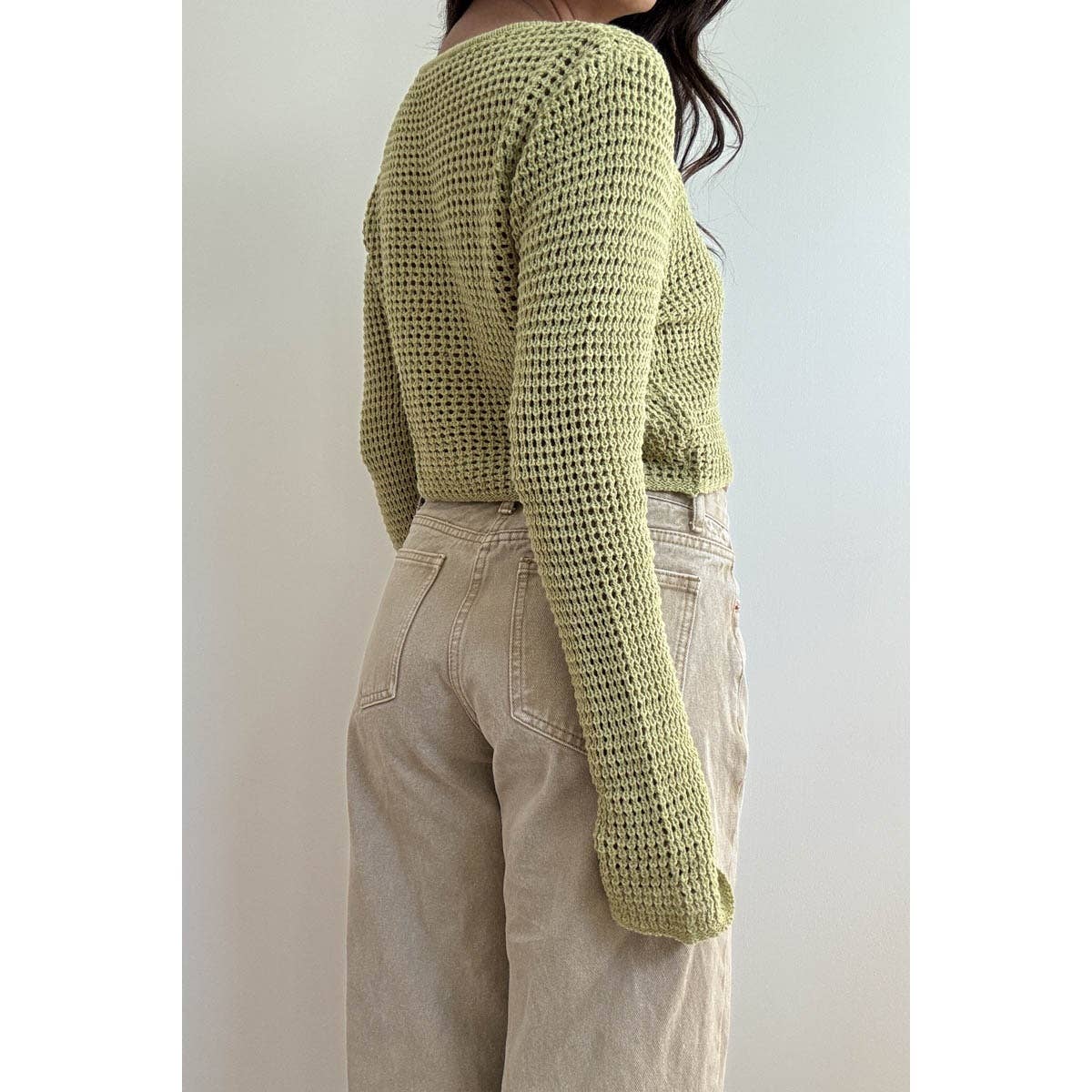Seagrass Knit Cropped Cardigan