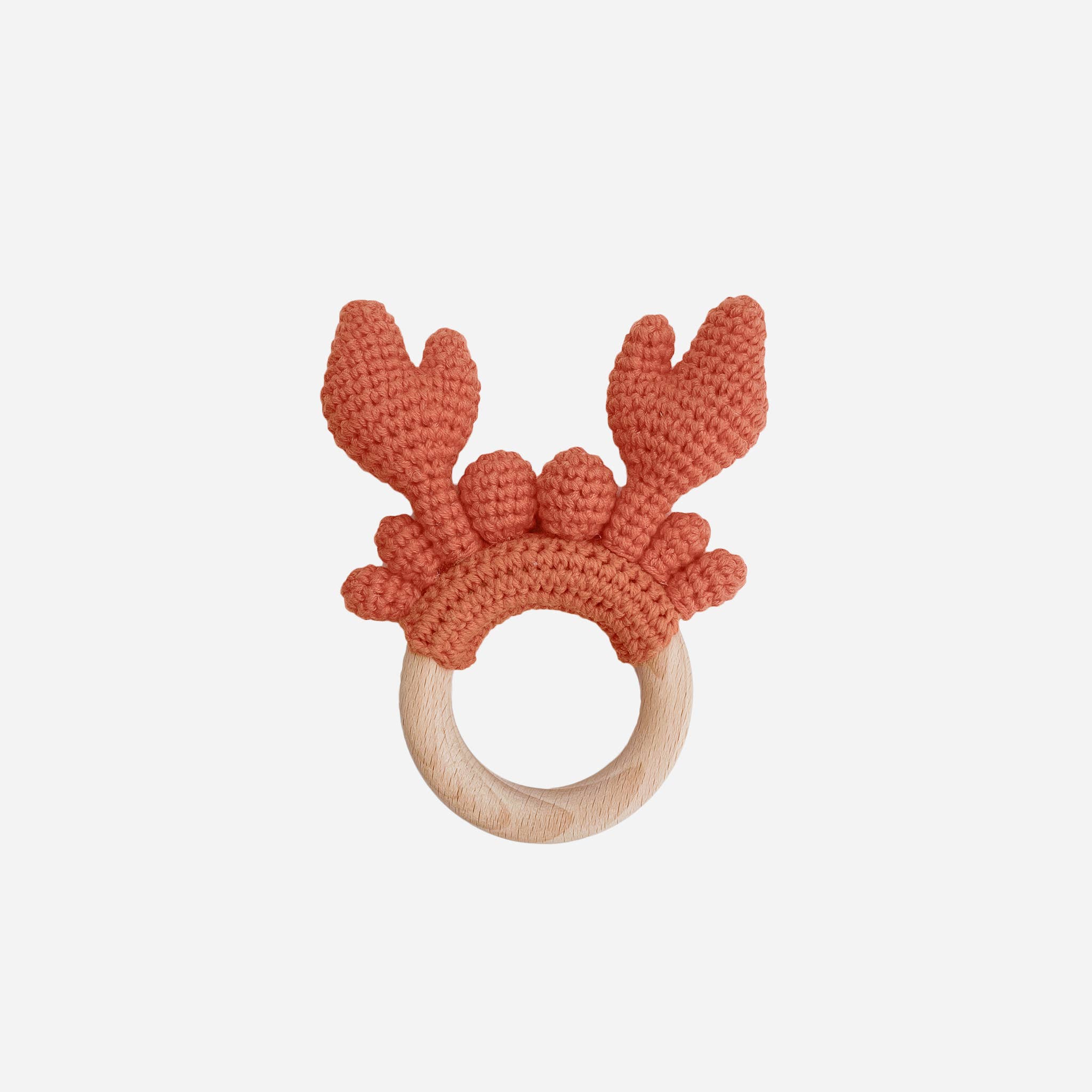 Teether Crab Crocheted Cotton